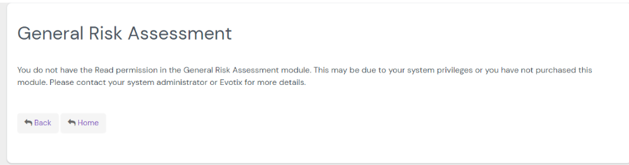 Access denied error message